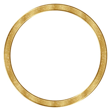 Gold Metal Textured Circle Border frame