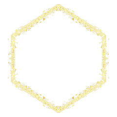 golden glitter organic shape