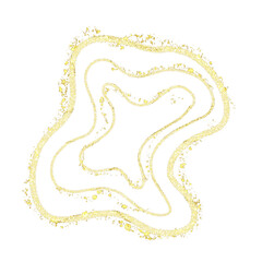golden glitter organic shape