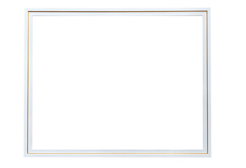 Fototapeta premium Photo frame or picture with copy space on a white isolated background