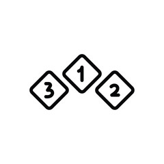 Black line icon for integer