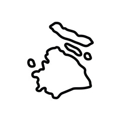 Black line icon for shanghai 