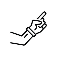 Black line icon for threatened 