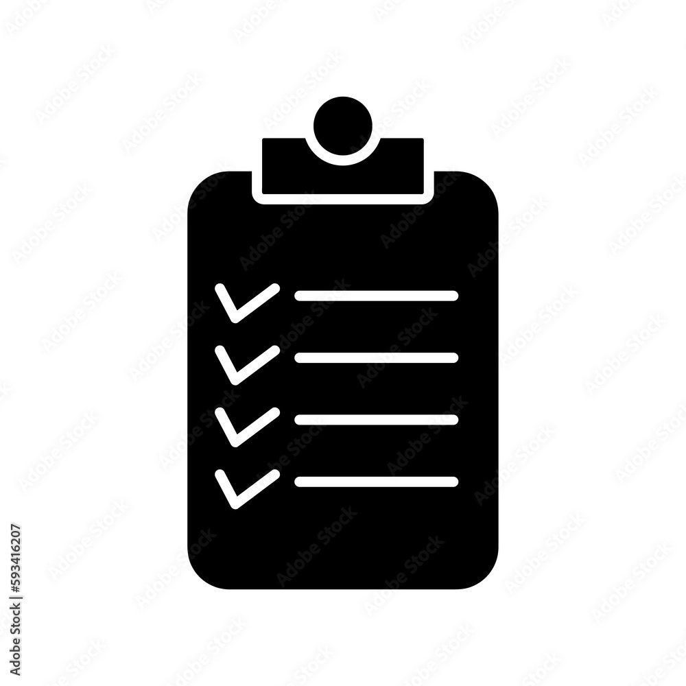 Poster checklist icon template color editable. checklist symbol vector sign on white background