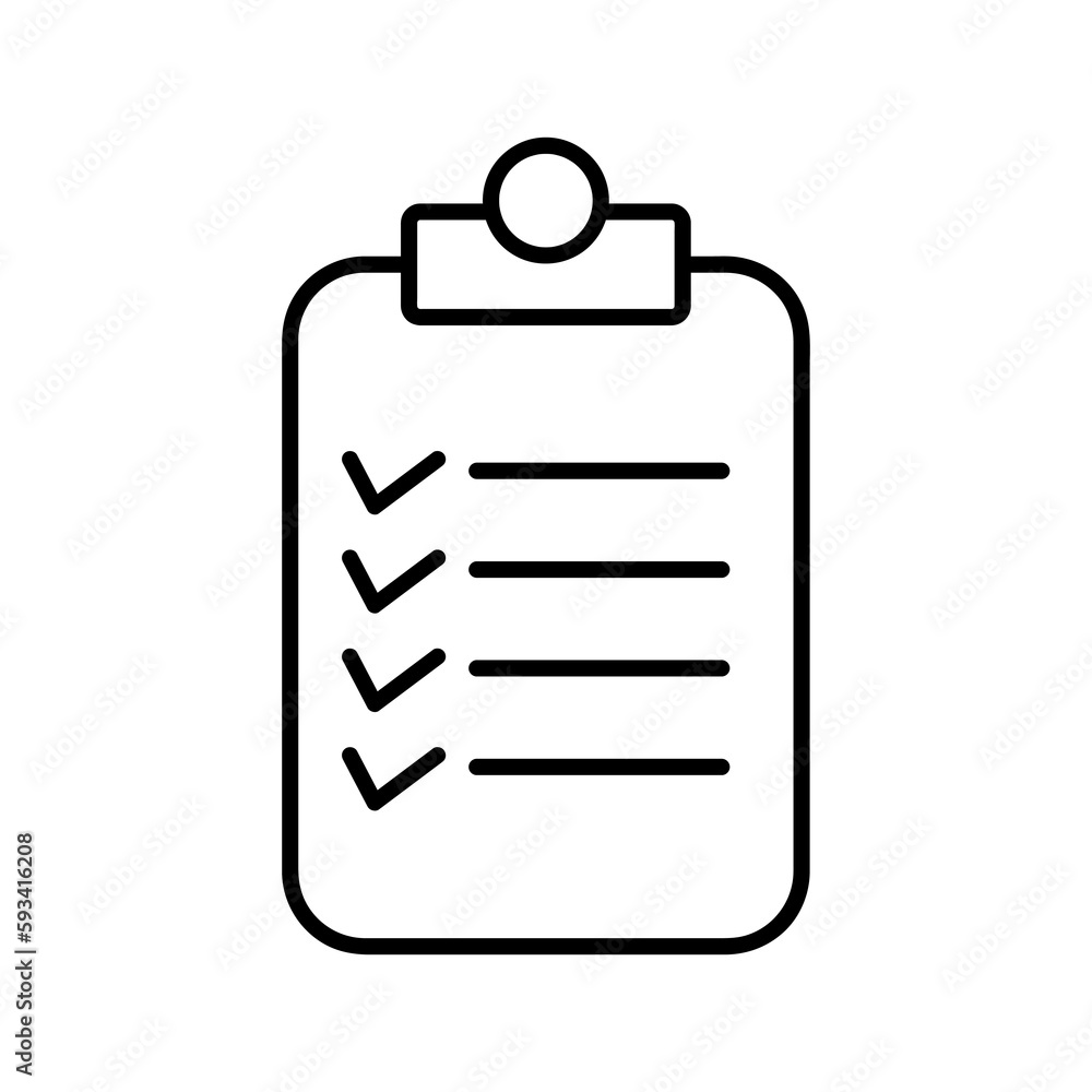 Poster checklist icon template color editable. checklist symbol vector sign on white background..eps