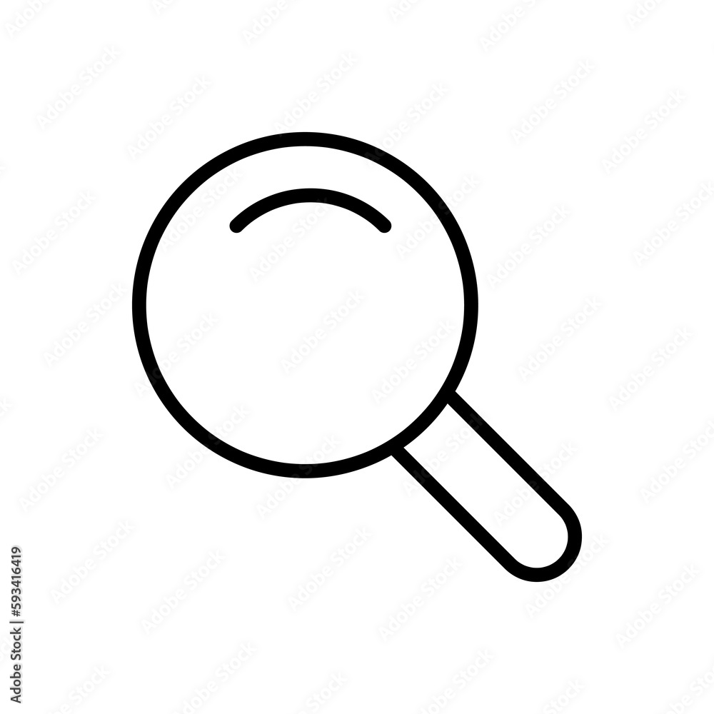 Poster magnifying or search icon template color editable. magnifying symbol vector sign on white background
