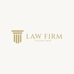 Law icon logo vector design