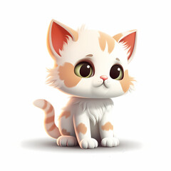 Fototapeta na wymiar Baby Cat/Kitten illustration. Generative AI