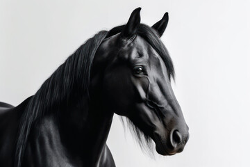 Black horse portrait