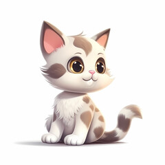 Fototapeta na wymiar Baby Cat illustration. Generative AI
