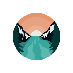 Obraz premium Vector graphic illustration of mountain, use for or good for t shirt, logo, outdoor adventure, element design or anything
