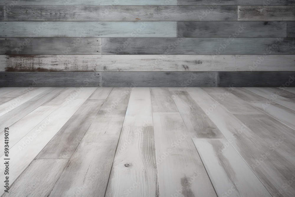 Poster an empty wooden room with rustic charm. generative ai