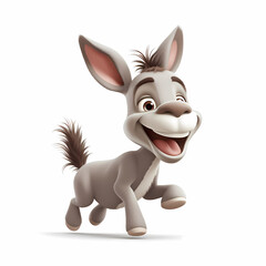 Fototapeta na wymiar Happy Donkey. Generative AI