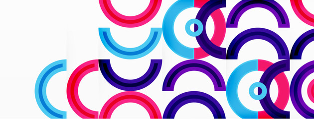 Colorful circle abstract background. Template for wallpaper, banner, presentation, background