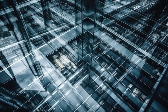 modern skyscraper with a sleek and glassy facade. Generative AI