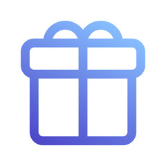 Obraz premium gift gradient icon