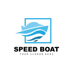 Speed Boat Logo, Fast Cargo Ship Vector, Sailboat, Design For Ship Manufacturing Company, Waterway Shipping, Marine Vehicles, Transportation