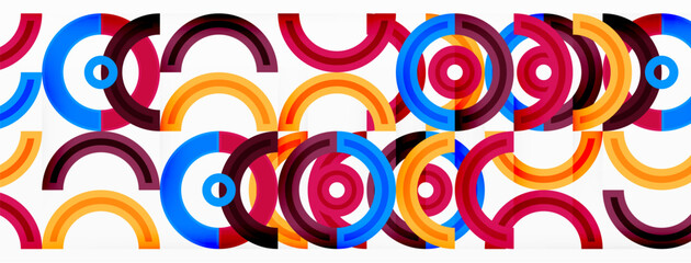Colorful circle abstract background with vibrant and eye-catching design that incorporates a variety of different shades and hues creating a swirling, dynamic effect