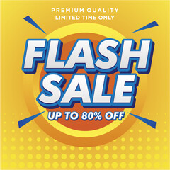 Flash sale banner template design