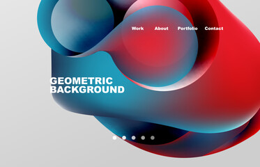 Abstract liquid background for your landing page design. Web page for website or mobile app wallpaper