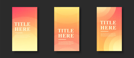 Creative Story Pack background. full color, orange gradation, halftone, gradation circles, eps 10 