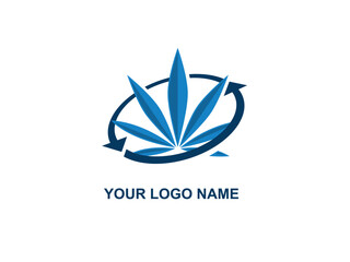 cannabis Logo or Hemp Logo Vector Template