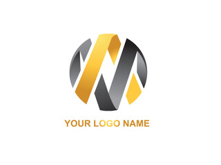 AM Letter Logo Design with Creative Intersected and Cutted Serif Font.