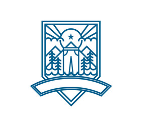 tree logo design. Pine forest vector illustration