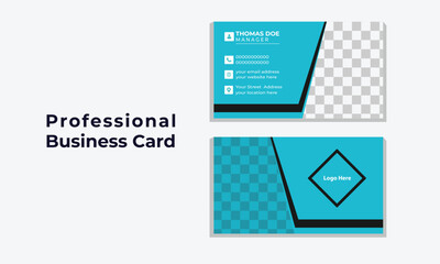 Blue modern creative business card and name card,
Simple and clean business card template.