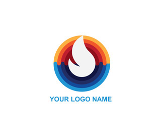 Fire flames logo vector