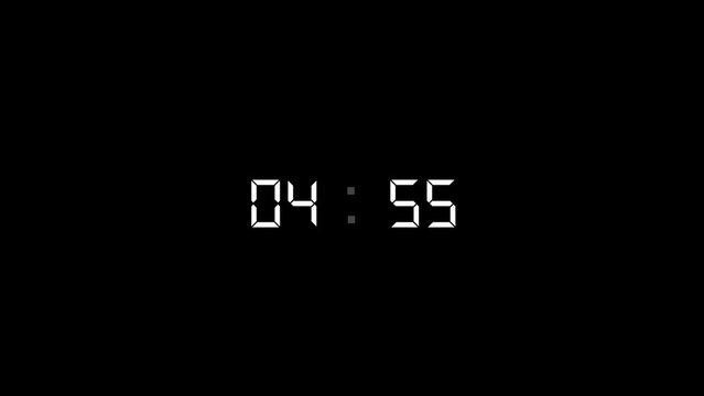 5 minute countdown. 5 Minute Clock countdown animation Timer Countdown. Countdown 5 minutes. 4K UHD
