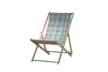 3D Illustration , Deck chair  on transparent background.