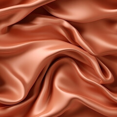 Luxury terracotta silk fabric texture, elegant seamless pattern, realistic light and shadow background, photorealistic wallpaper, generative ai