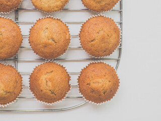 Banana cup cakes from steamy fresh oven