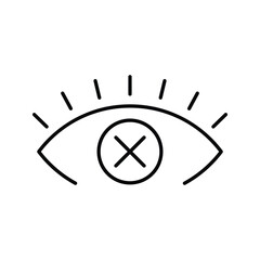 Fototapeta premium Diabetic eye icon design. Diabetic retinopathy vector. isolated on white background. vector illustration