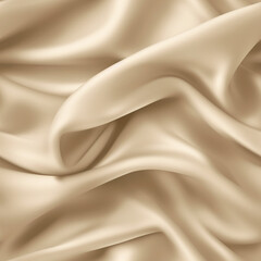 Luxury beige silk fabric texture, elegant seamless pattern, realistic light and shadow background, photorealistic wallpaper, generative ai