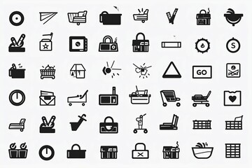 E-commerce and Online shopping Icons, Payment Icons, Checkout Icons