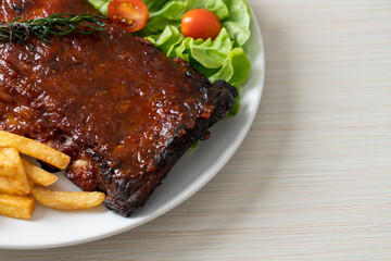 grilled and barbecue ribs pork
