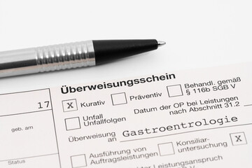 Überweisungsschein Gastroenterologie