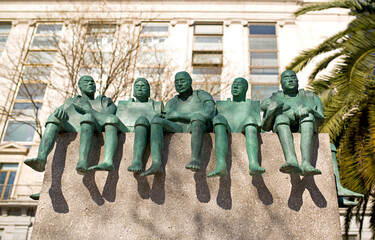 sights of Spain. Madrid, Spain - March, 2021: Refugiados is a monument dedicated to migrants and...