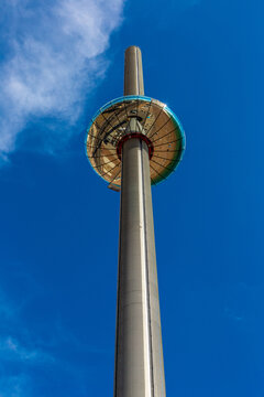The British Airways i360 observation tower at Brighton beach, England, UK