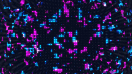 "Digital Dots Flickering: A High-Tech Background for a Futuristic Experience"