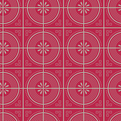 Vector viva magenta abstract geometric repeat seamless pattern background. Vector illustration