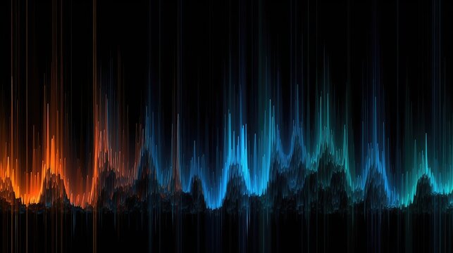 Neon waterfall with vertical lines  and particles falling from top, heavy glowing verticals lines for music video backgrounds, dj and vj graphics