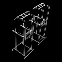 Pull up bar. Upper body workout, bodybuilding exercise.