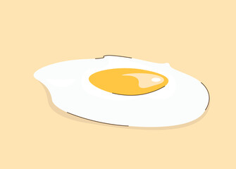 fried egg on a plate vctor food