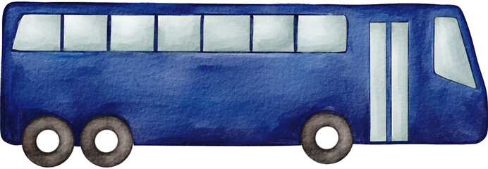 bus watercolor png