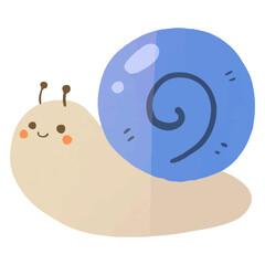 かたつむり　イラスト素材　デフォルメ