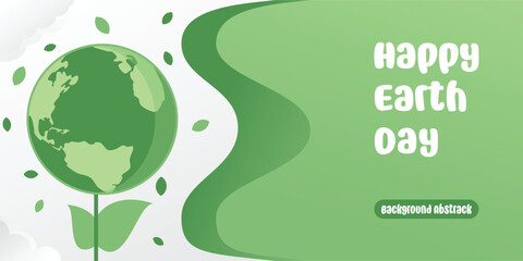 earth day banner, happy earth day. for environmental saving celebration, banner template, social media, web