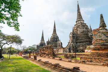 Wat Phra Sri Sanphet Temple in the precinct of Sukhothai Historical Park, a UNESCO World Heritage Site in Thailand